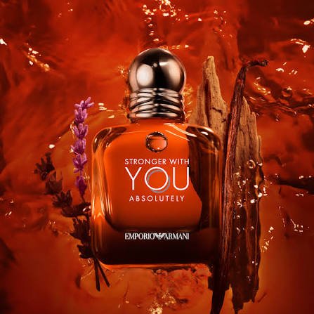 Bottle of Armani Stronger with you Absolutely, a sweet smokey fragrance for the winter